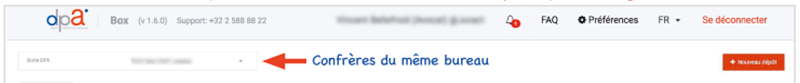 Puis-je faire un dépôt au nom d’un collègue du cabinet ?